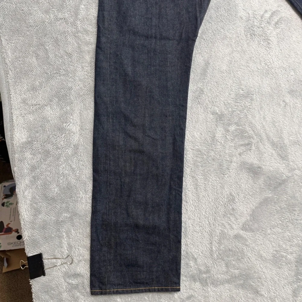 Gap Jeans Mens 36x34 Dark Indigo 1969 Kaihara Japanese Selvedge Slim Button Fly